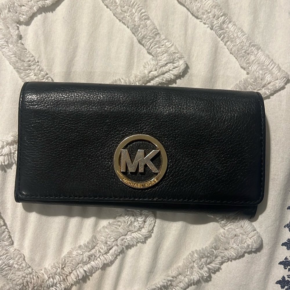Michael Kors Wallet - Black Leather